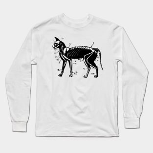 Cat Skeleton Anatomy Long Sleeve T-Shirt